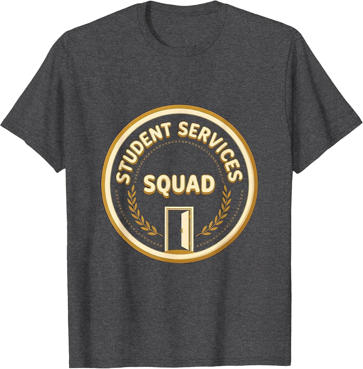 Men's Student Services Squad Groovy Retro School Counselor T-Shirt - Dark Heather Grey