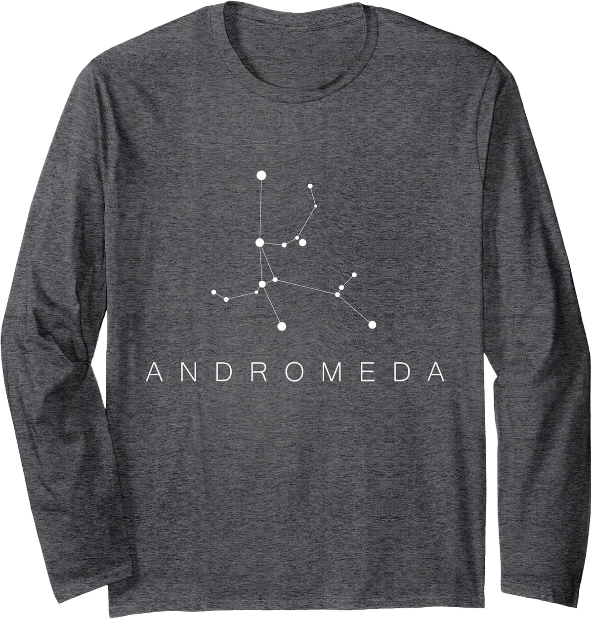 Andromeda Constellation Astronomy Astronomer Astrophysics Long Sleeve T-Shirt - Adult Unisex Dark Heather Grey