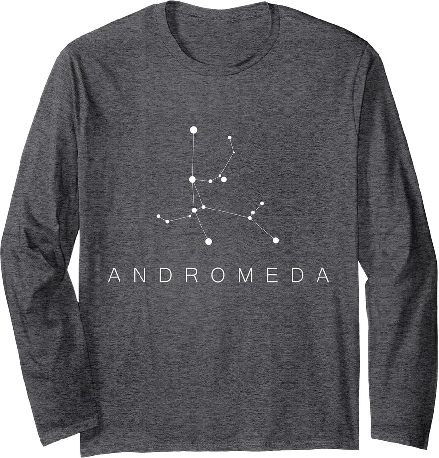 Andromeda Constellation Astronomy Astronomer Astrophysics Long Sleeve T-Shirt - Adult Unisex Dark Heather Grey
