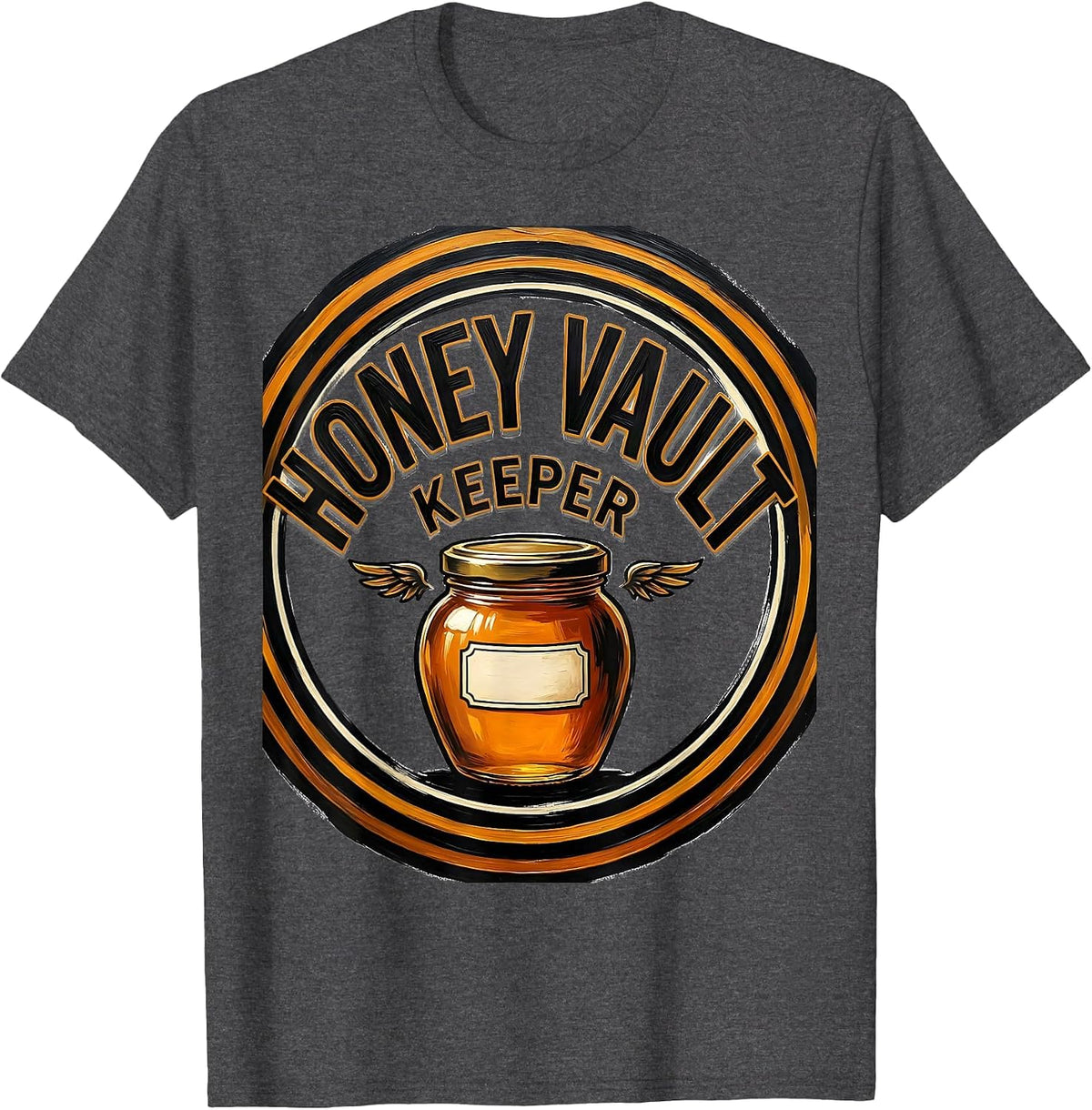Honey Vault Keeper Playful Bee Honey Jar Halloween Costume T-Shirt - Dark Heather Grey
