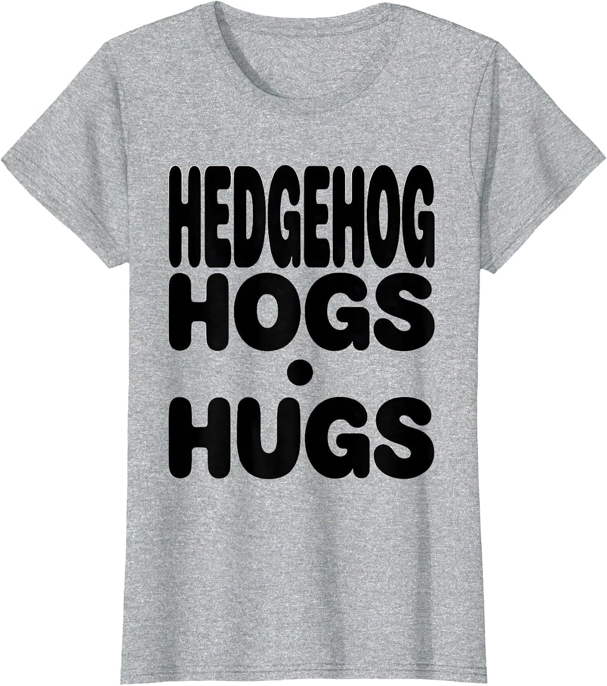 Women's Hedgehog Hogs Hugs Cute Hedgehog Lover Animal Humor T-Shirt - Heather Grey