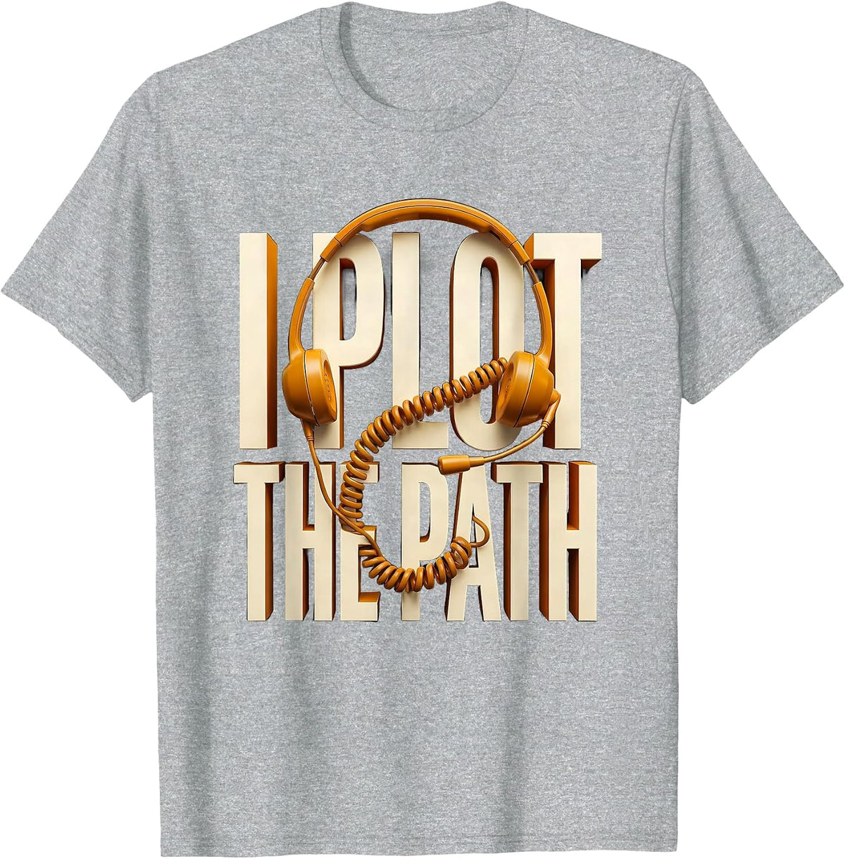 Men's I Plot The Path 911 Dispatcher Thin Yellow Line Emergency T-Shirt - Heather Grey