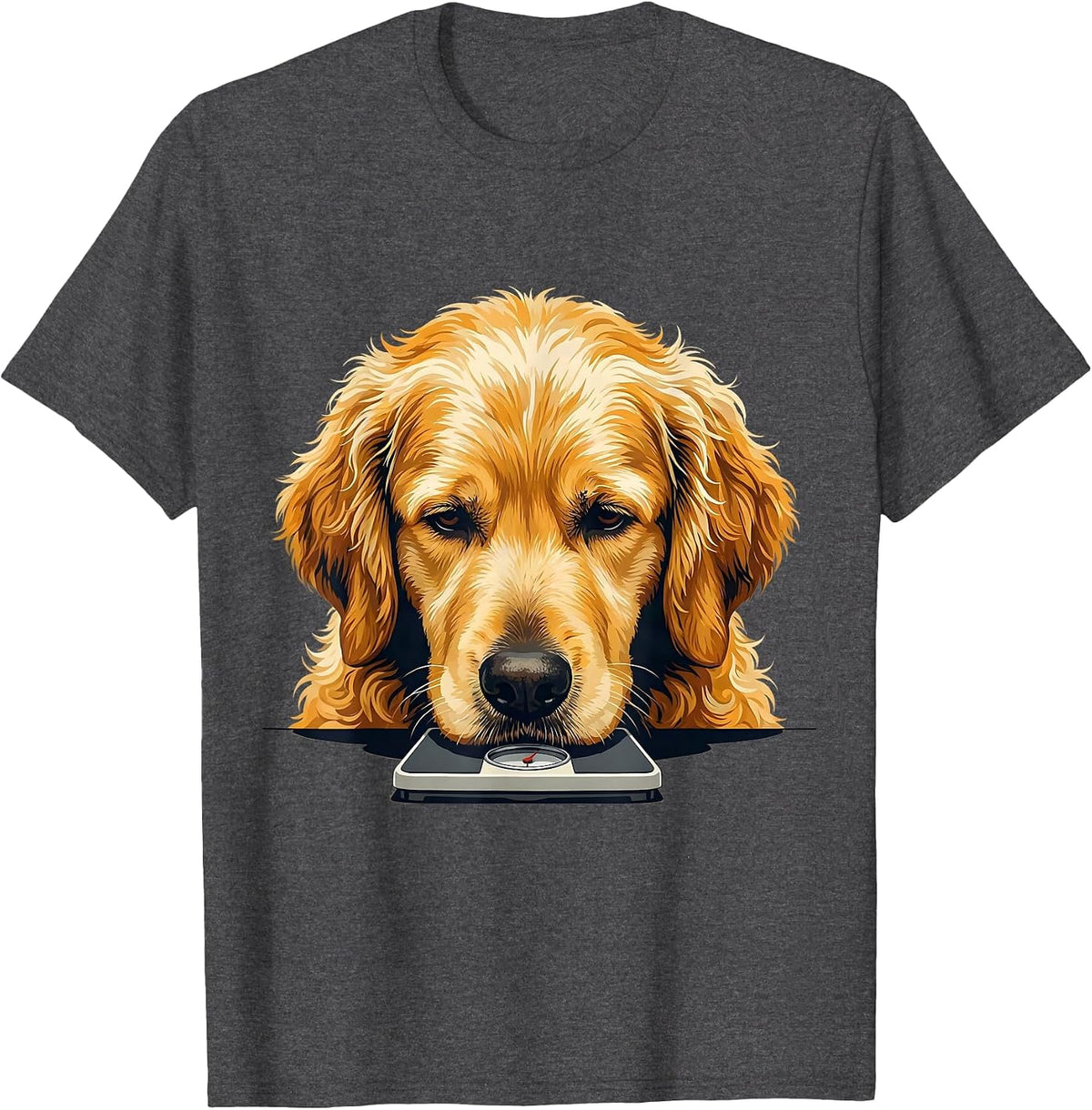 Men's Goldendoodle Head-on Calm Doodle Owner Humor T-Shirt - Dark Heather Grey