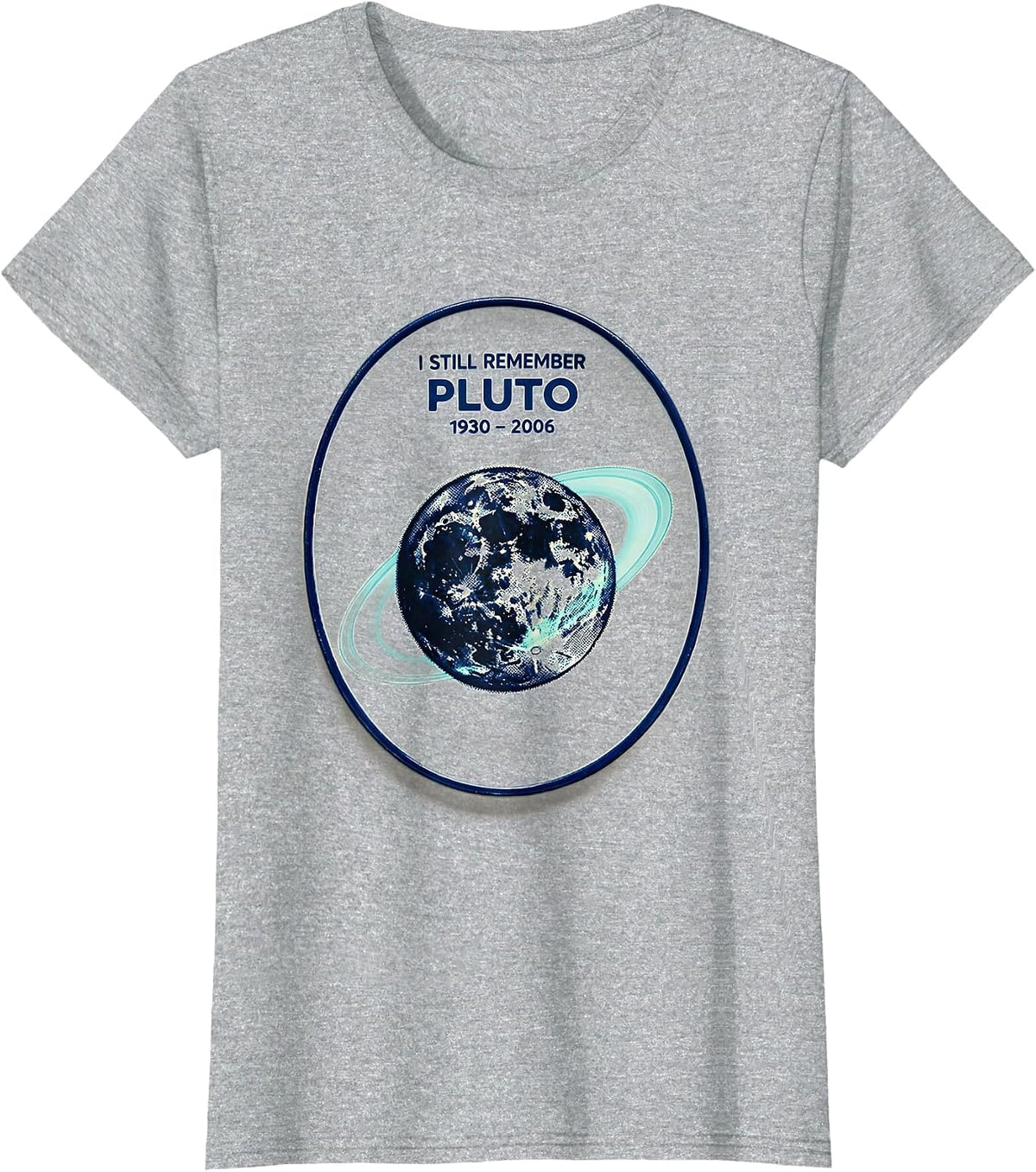 I Still Remember Pluto 1930-2006 Funny Retro Astronomy T-Shirt - Heather Grey