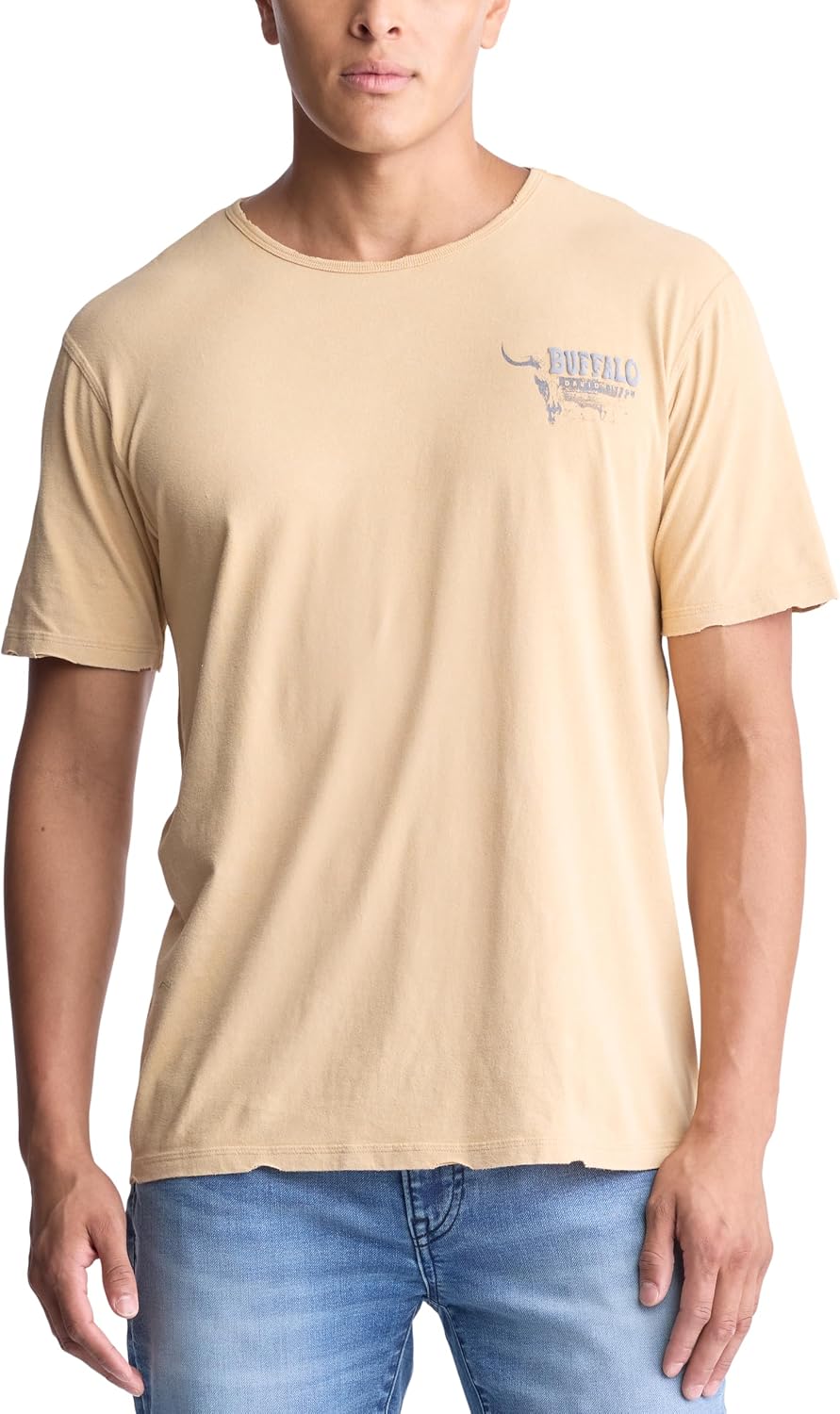 Buffalo David Bitton Men's Short Sleeve Logo Tee - Curry