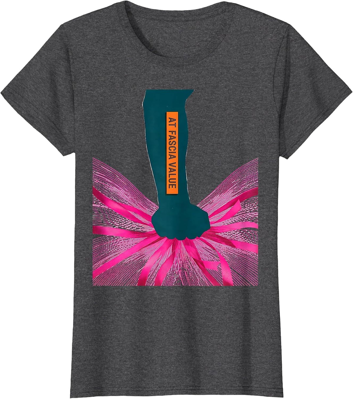 Women's At Fascia Value Funny Massage Therapist LMT Occupational T-Shirt - Dark Heather Grey