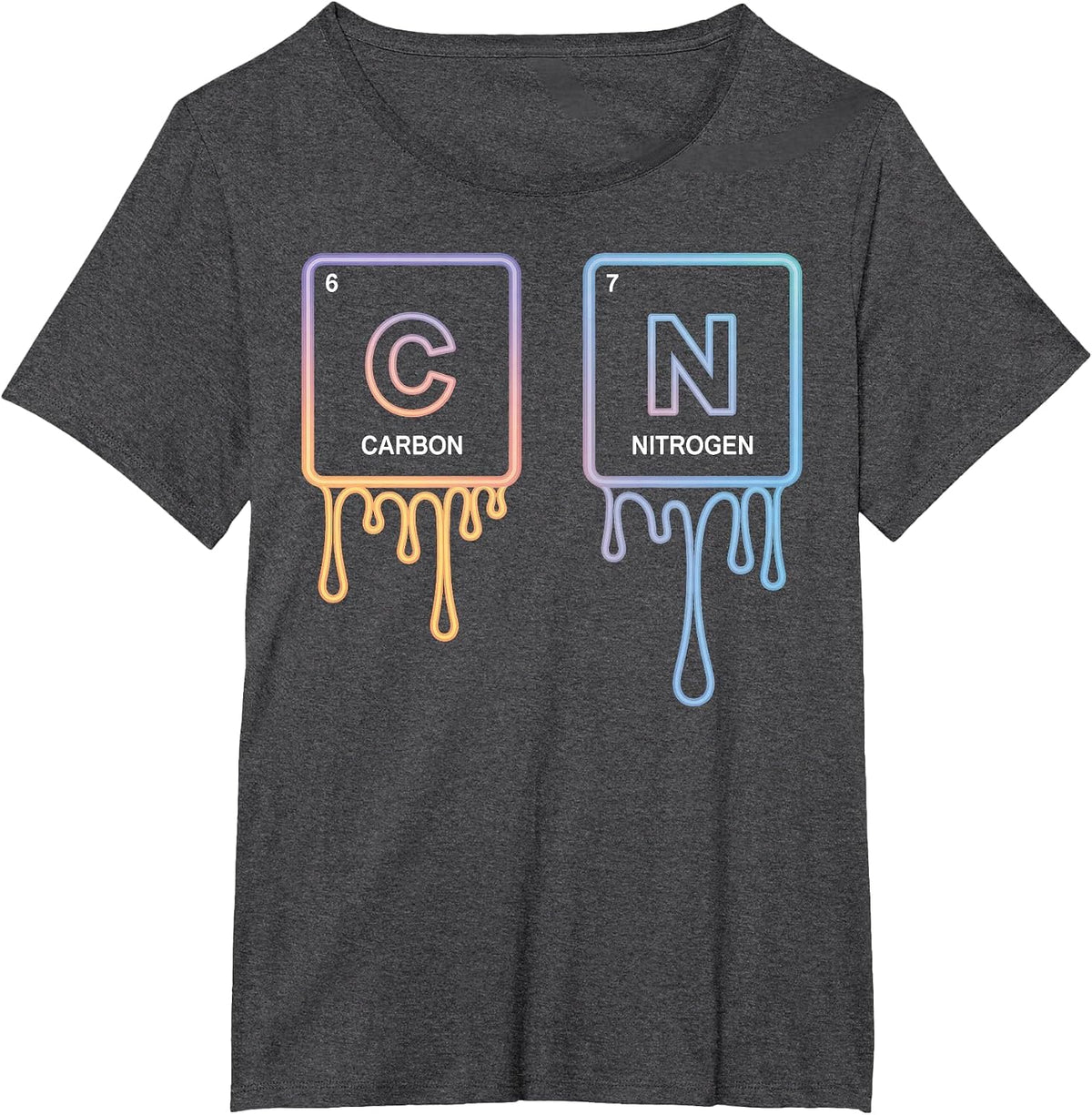 6 7 Funny Science Chemistry Teacher Periodic Table Meme T-Shirt - Dark Heather Grey