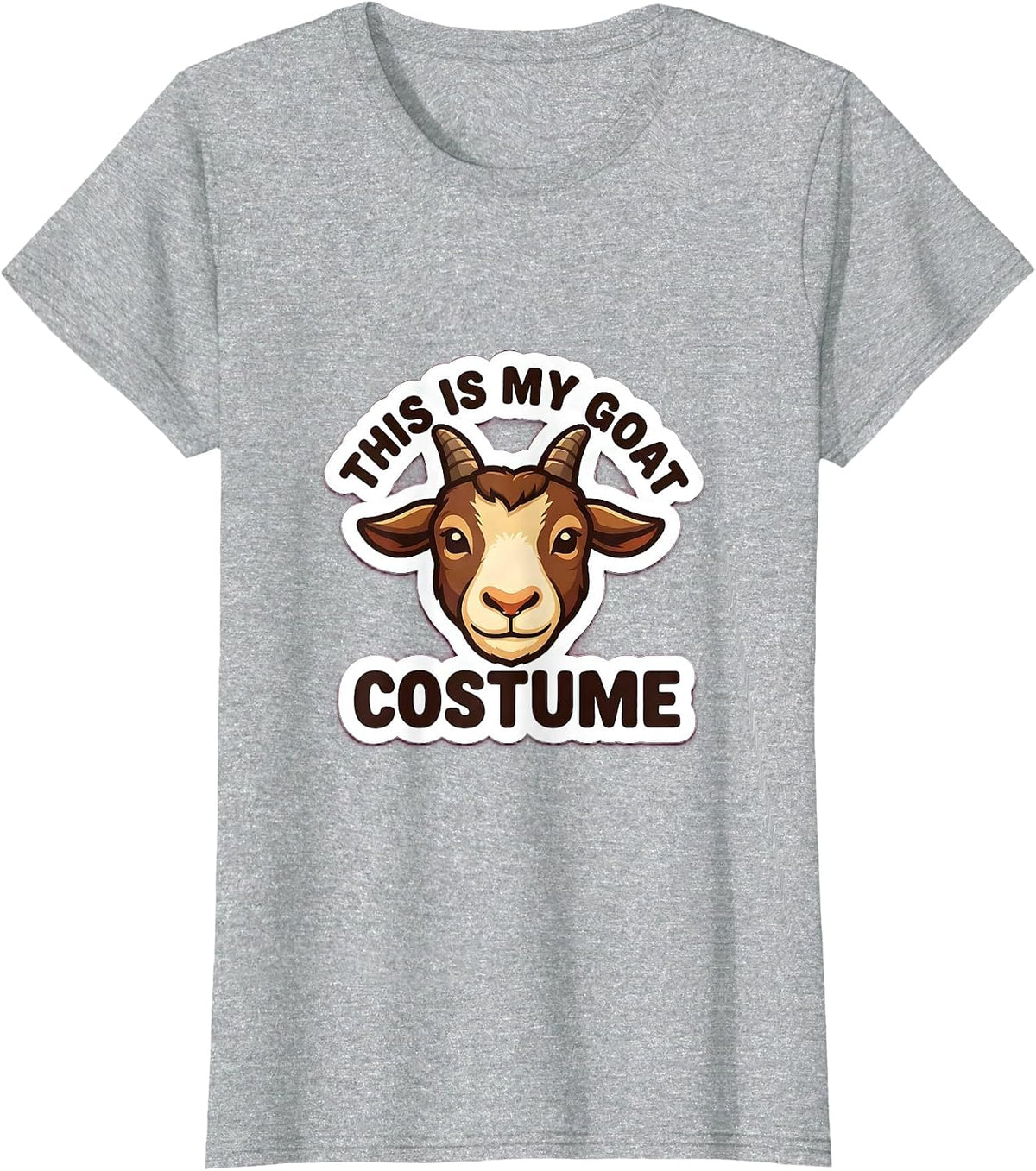 Women's This Is My Goat Costume Cute Kawaii Animal Lover Halloween T-Shirt - Heather Grey