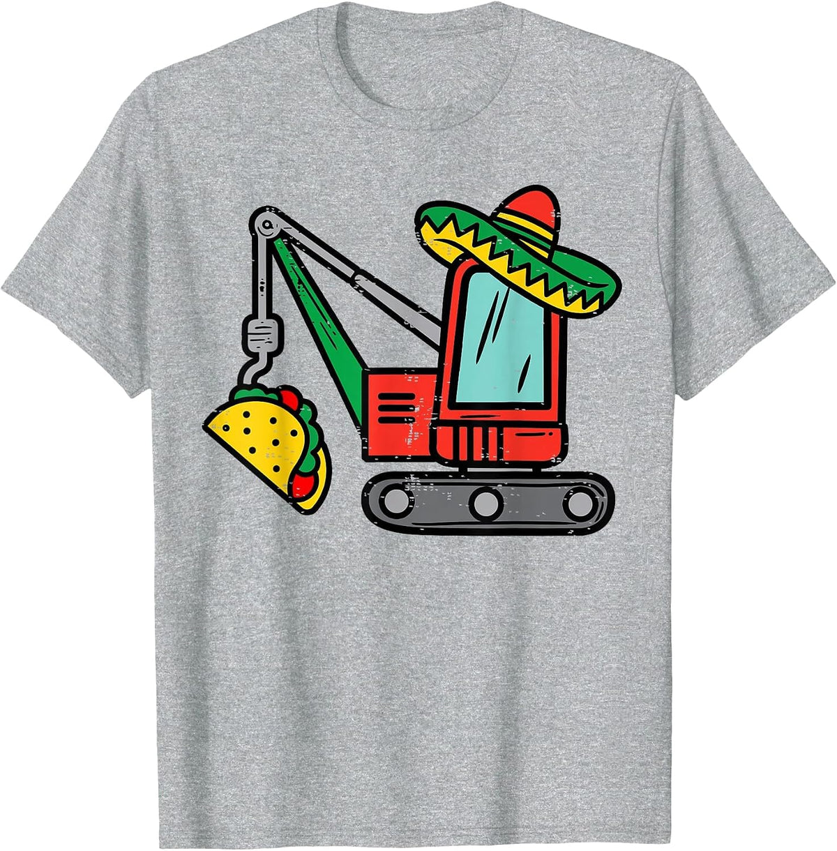 Mexican Crane Tacos Boys Cinco De Mayo Fiesta Kids Toddler T-Shirt - Heather Grey