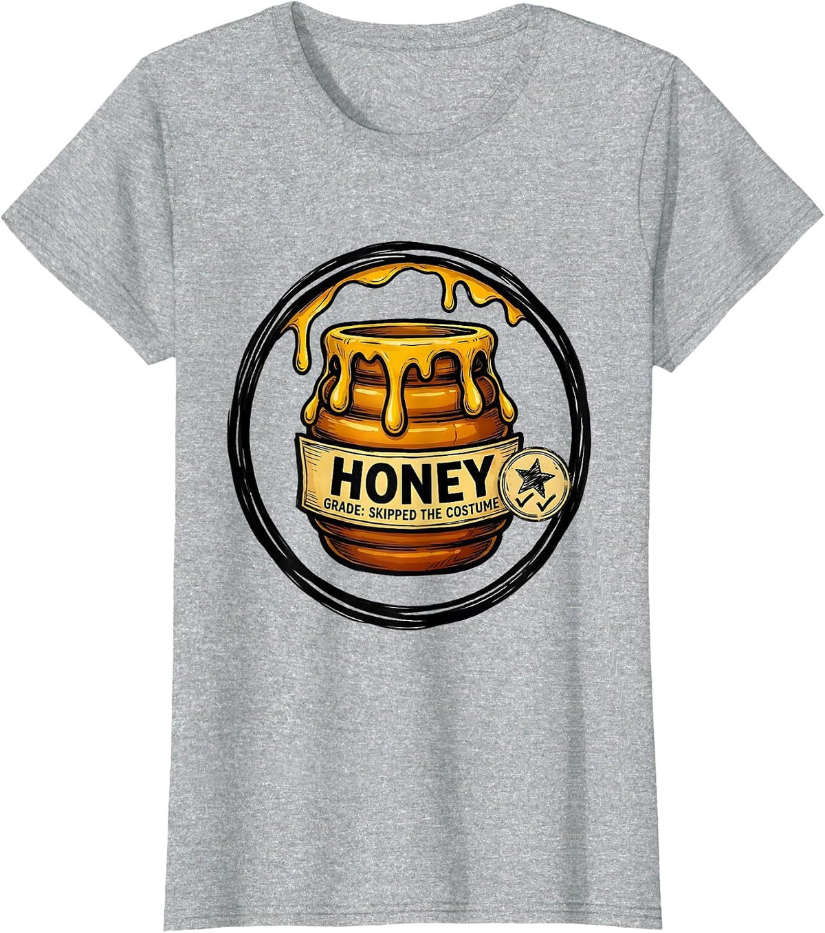 Honey Grade Skipped the Costume Funny Halloween DIY Costume T-Shirt - Heather Grey
