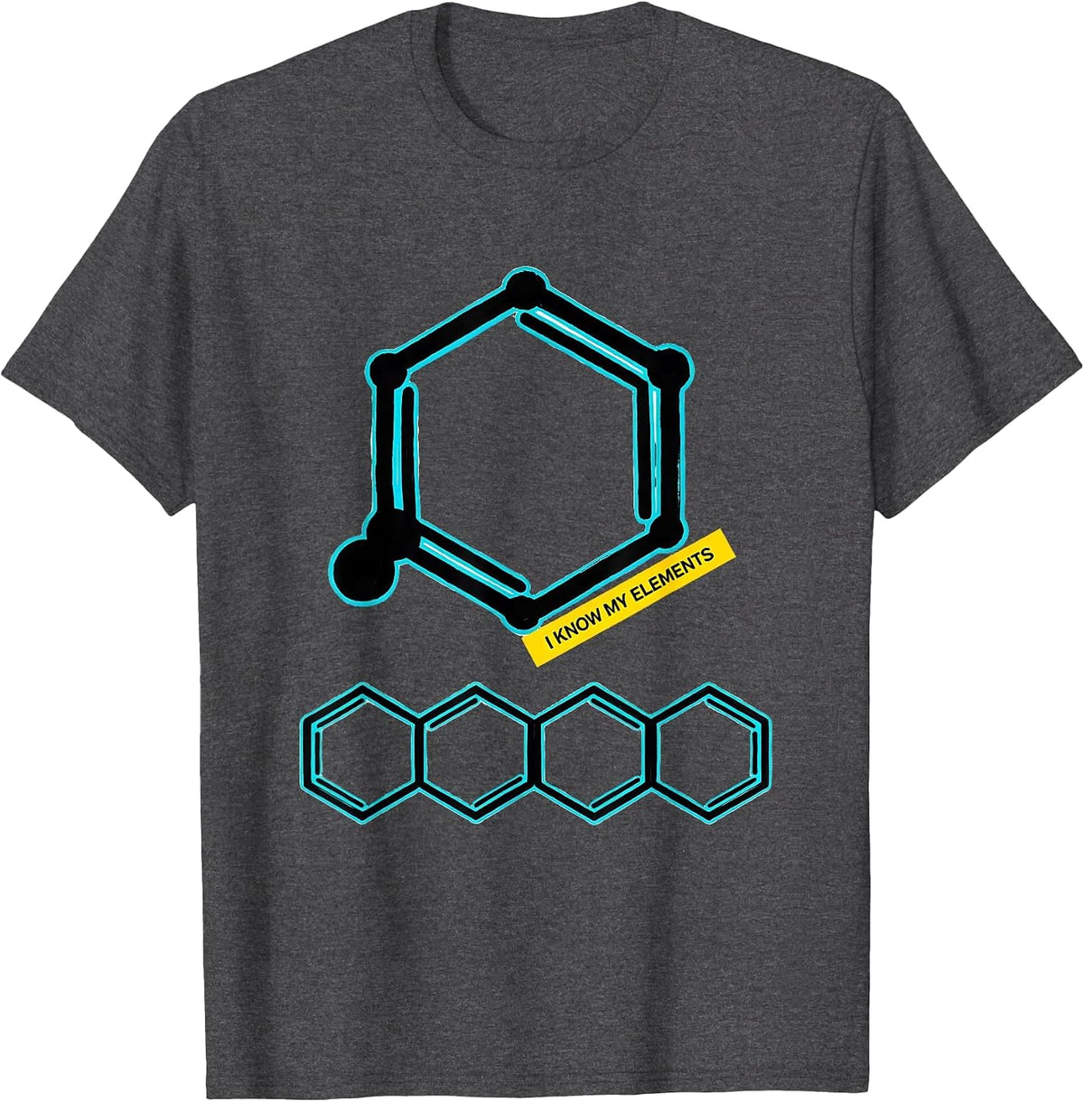 I Know My Elements Funny Chemistry Nerd Science Humor Gift T-Shirt - Dark Heather Grey