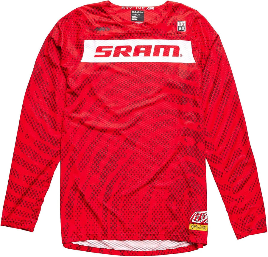 Troy Lee Designs Skyline Air Long Sleeve Jersey for Mountain Biking MTB BMX - Sram Roots Fiery Red