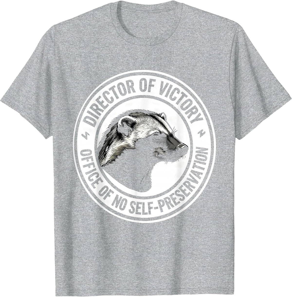 Men's Director Of Victory Office Of No Self-Preservation Funny T-Shirt - Heather Grey