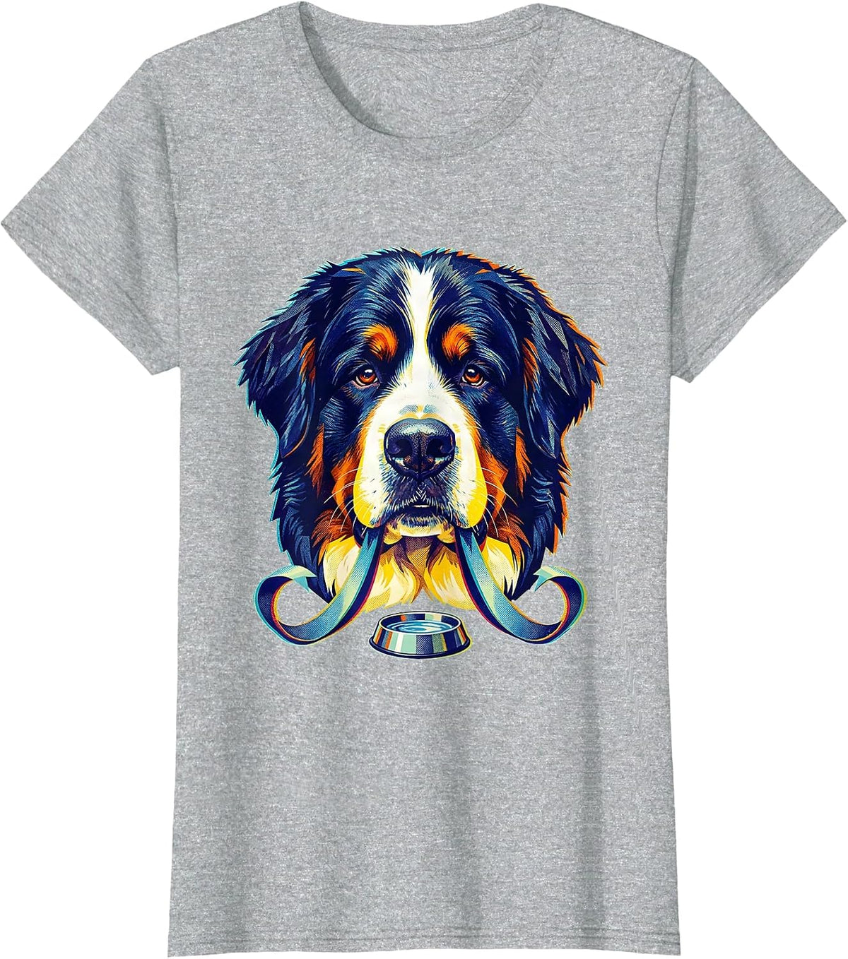 Bernedoodle Jowls Bernese Mountain Dog Owner Humor T-Shirt - Heather Grey