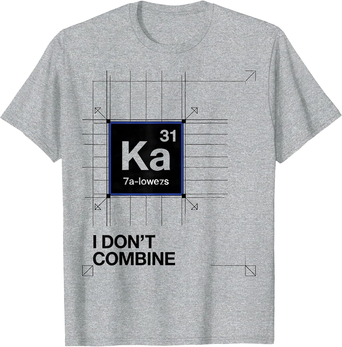 Men's I Don't Combine Funny Chemistry Science Humor T-Shirt - Heather Grey