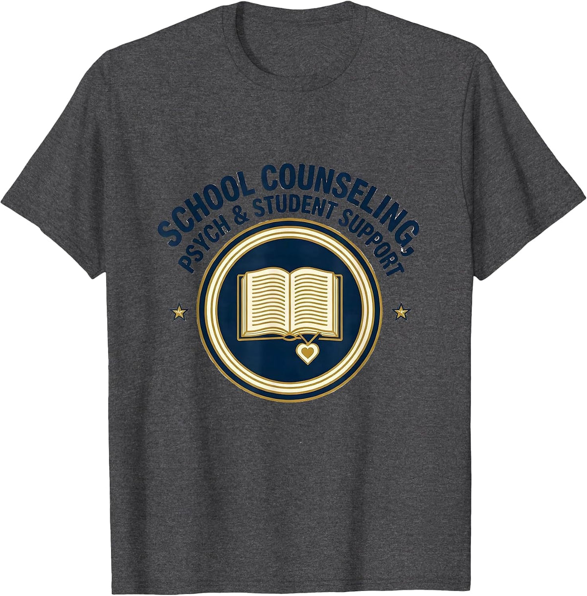 Men's School Counseling Psych Student Support Counselor T-Shirt - Dark Heather Grey