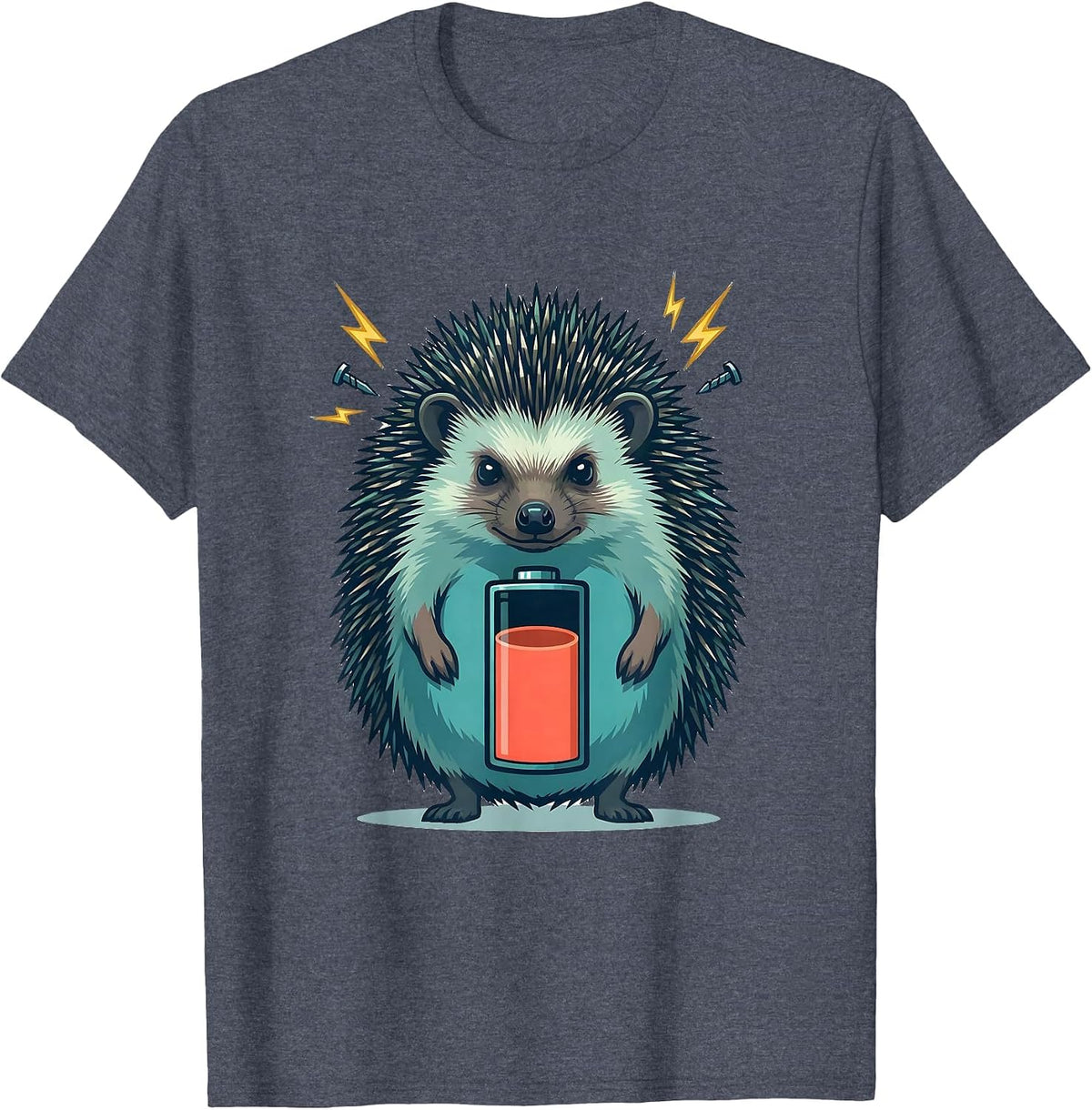 Calm Hedgehog Sarcastic Rage Animal Meme Humor T-Shirt - Heather Blue