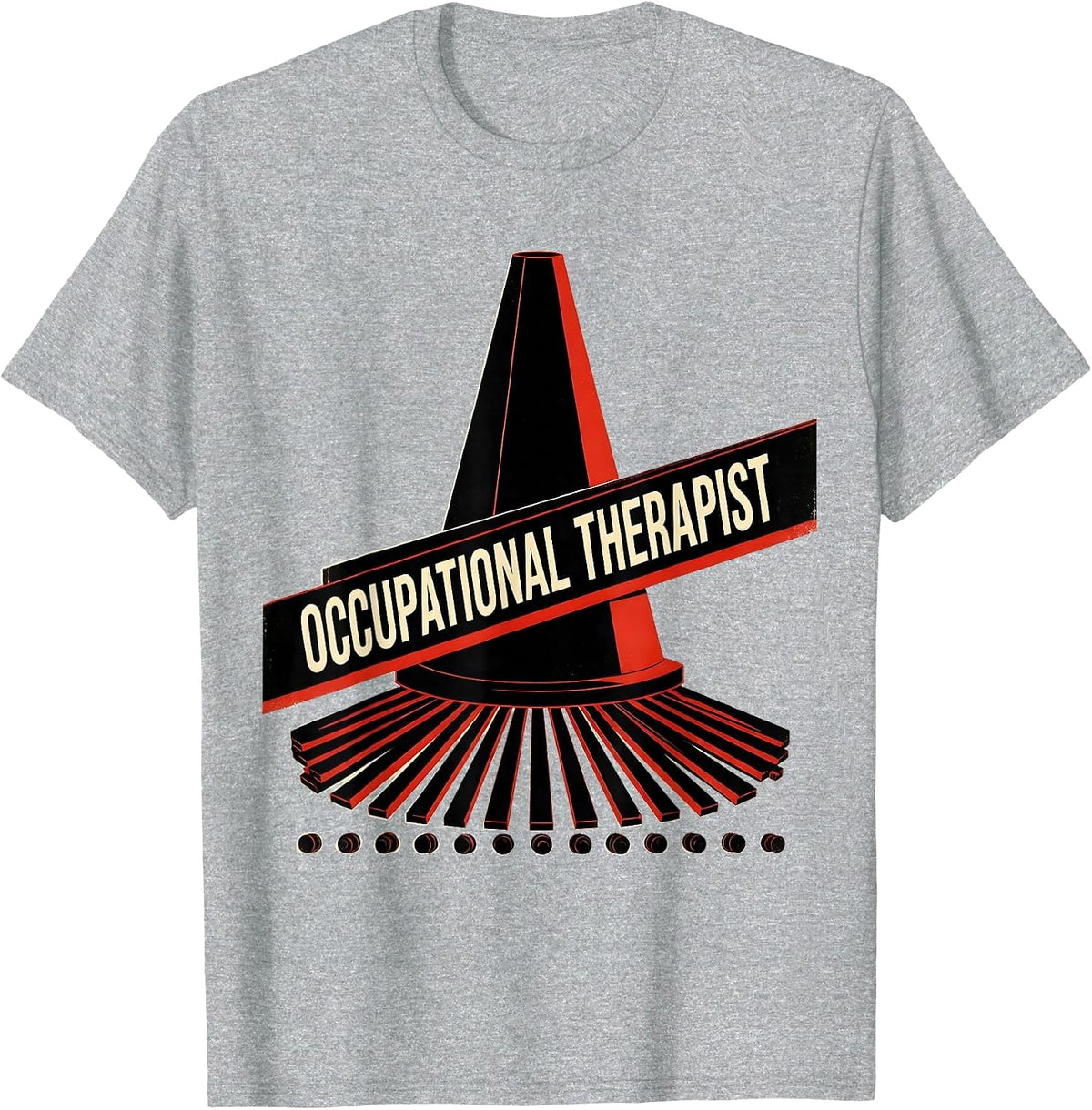 Men's Occupational Therapist Constructivist Poster OT Work Pride T-Shirt - Heather Grey