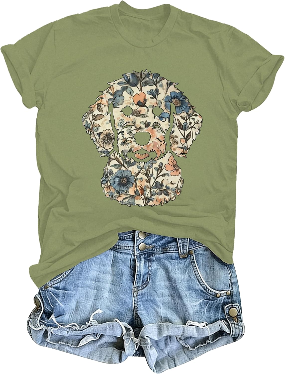 Goldendoodle Mom Shirt, Doodle Mom Tshirt, Cute Dog Lover Gift for Women - Crewneck Green