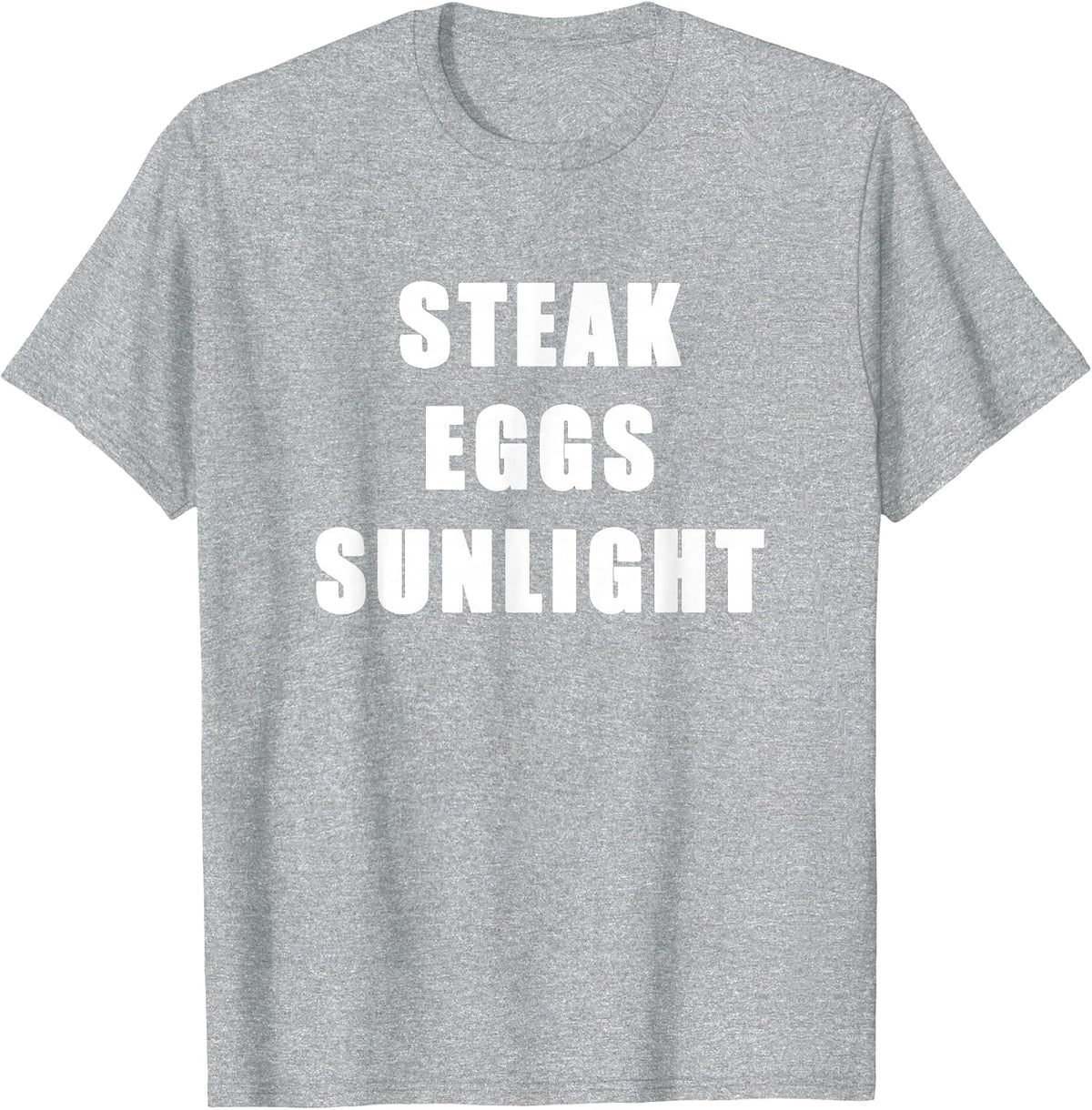 Steak Eggs Sunlight Healthy Lifestyle and Diet Ingredients T-Shirt - Heather Grey