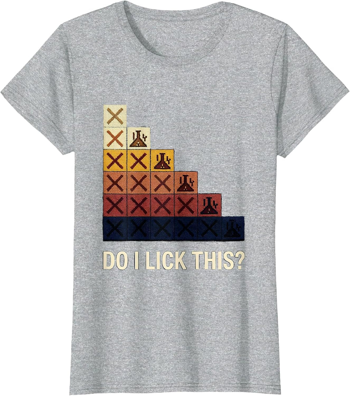 Women's Do I Lick This Funny Periodic Table Science Teacher Gift T-Shirt - Heather Grey