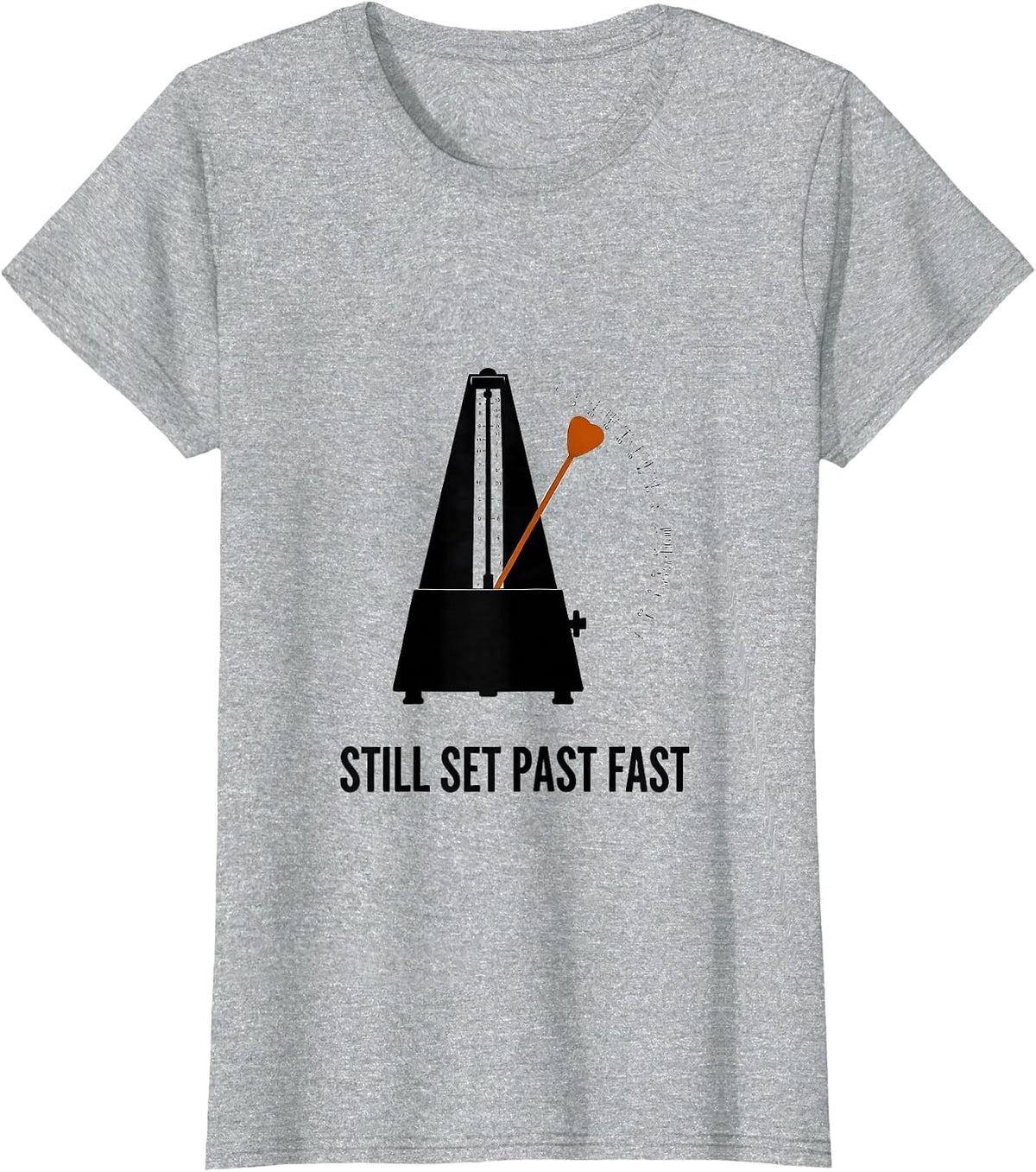 Still Set Past Fast Minimalist Rock Music Fan Retro Vintage T-Shirt - Heather Grey