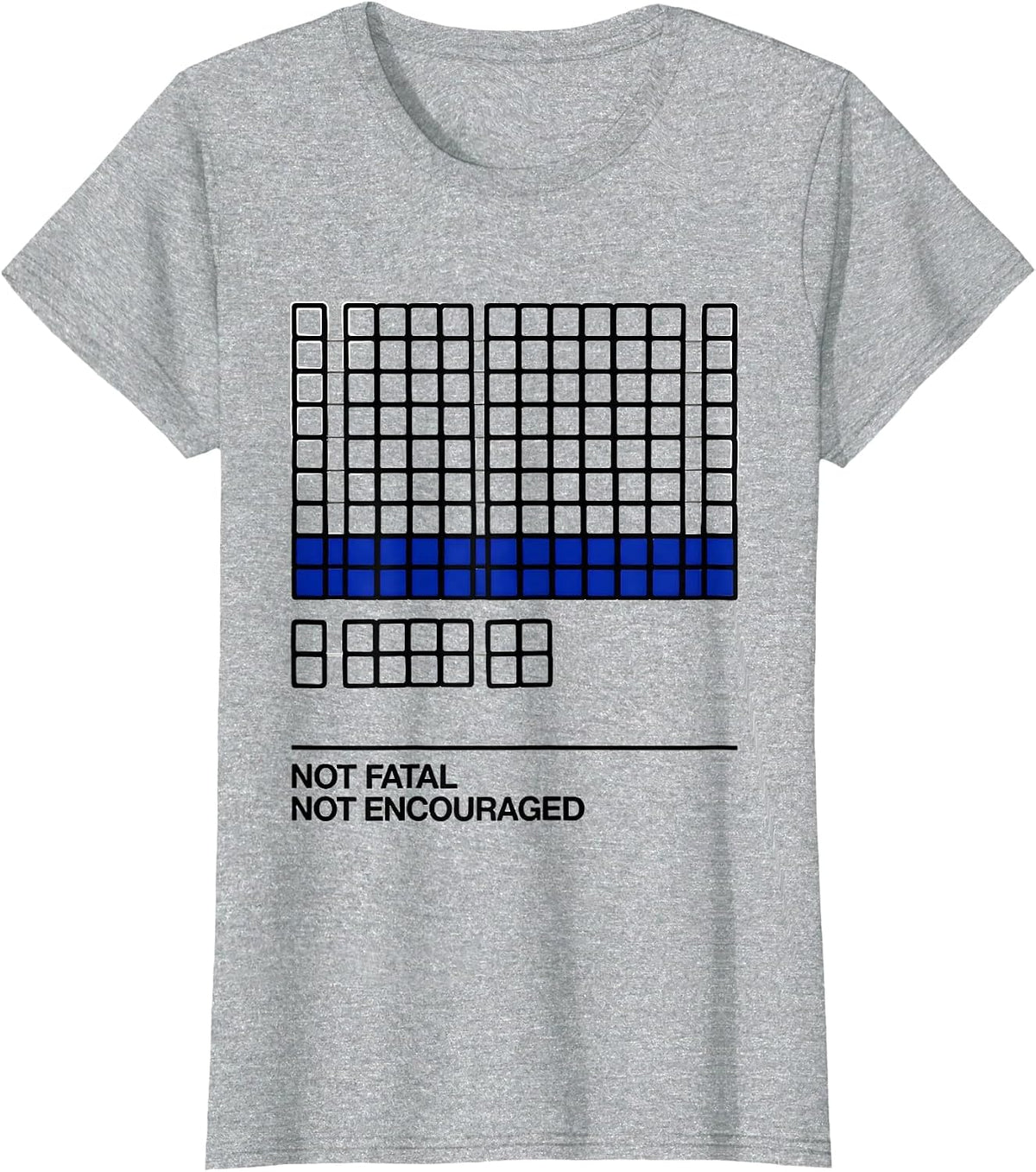 Women's Not Fatal, Not Encouraged Funny Periodic Table Chemistry T-Shirt - Heather Grey