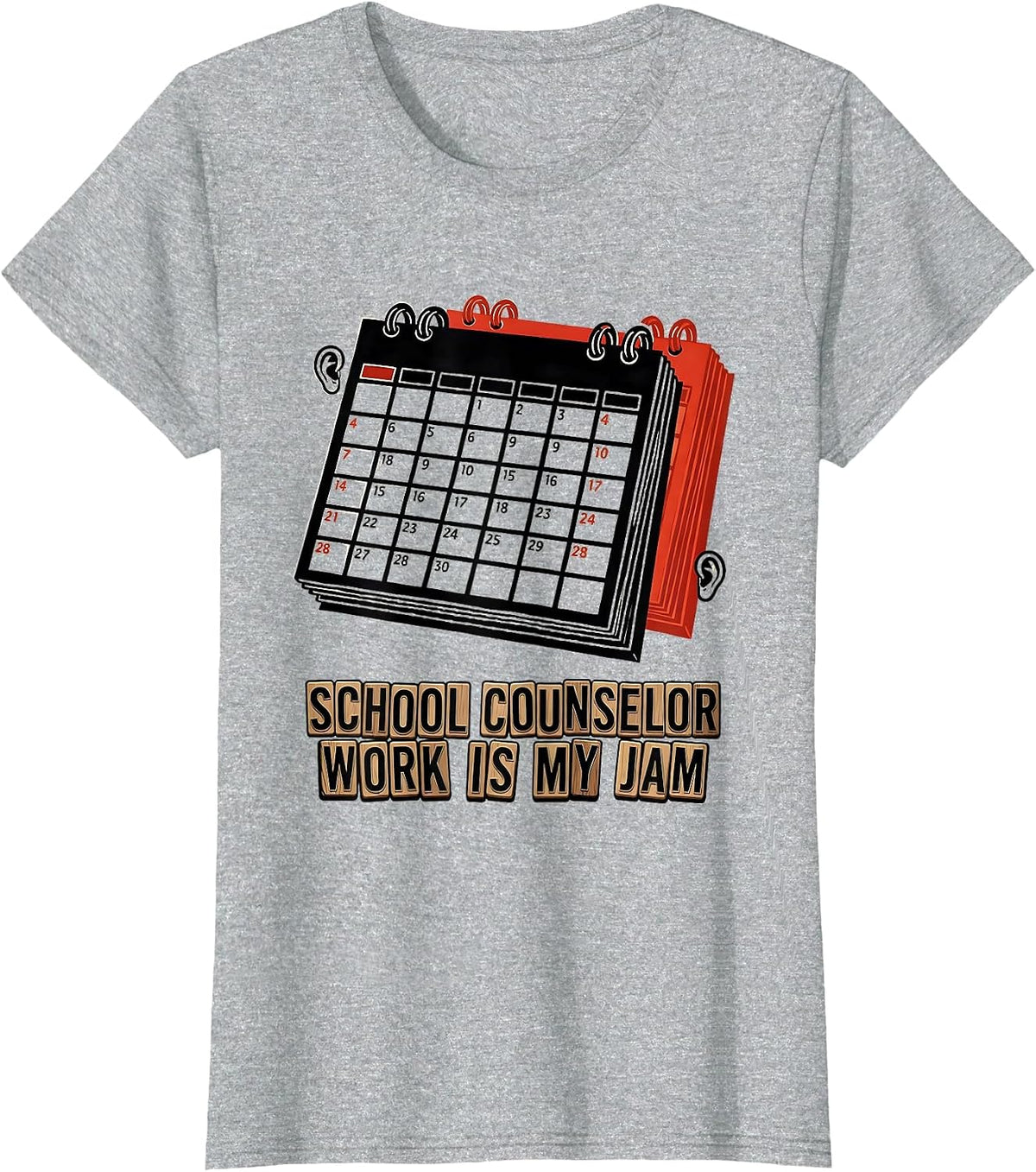Women's School Counselor Work Is My Jam Funny School Psychologist T-Shirt - Heather Grey