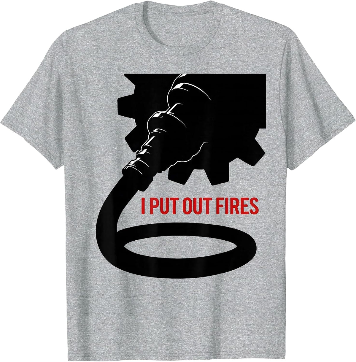 Men's I Put Out Fires Cute Toddler Firefighter Kids Birthday T-Shirt - Heather Grey