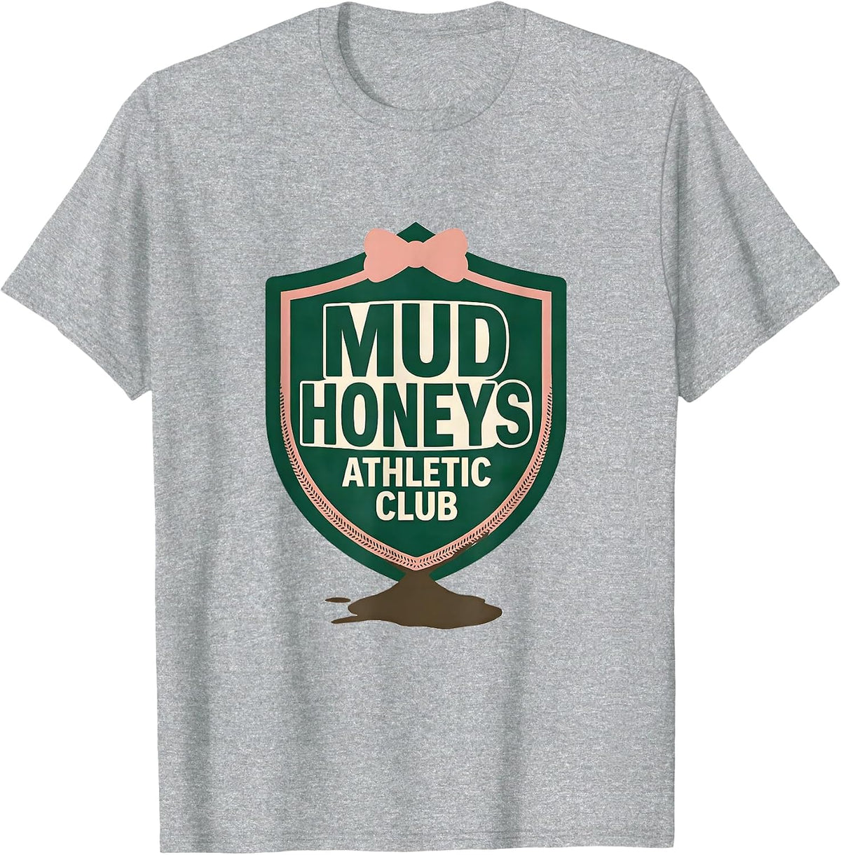 Men's Mud Honeys Athletic Club Funny Mud Run Obstacle Course T-Shirt - Heather Grey