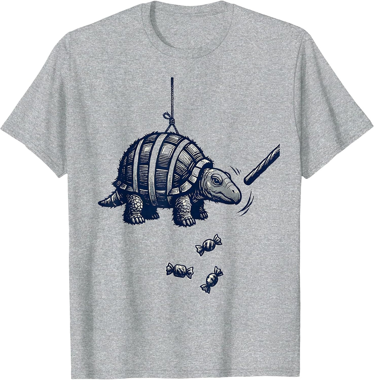 Men's Armadillo Piñata Rubber Stamp Cinco De Mayo Party Costume T-Shirt - Heather Grey