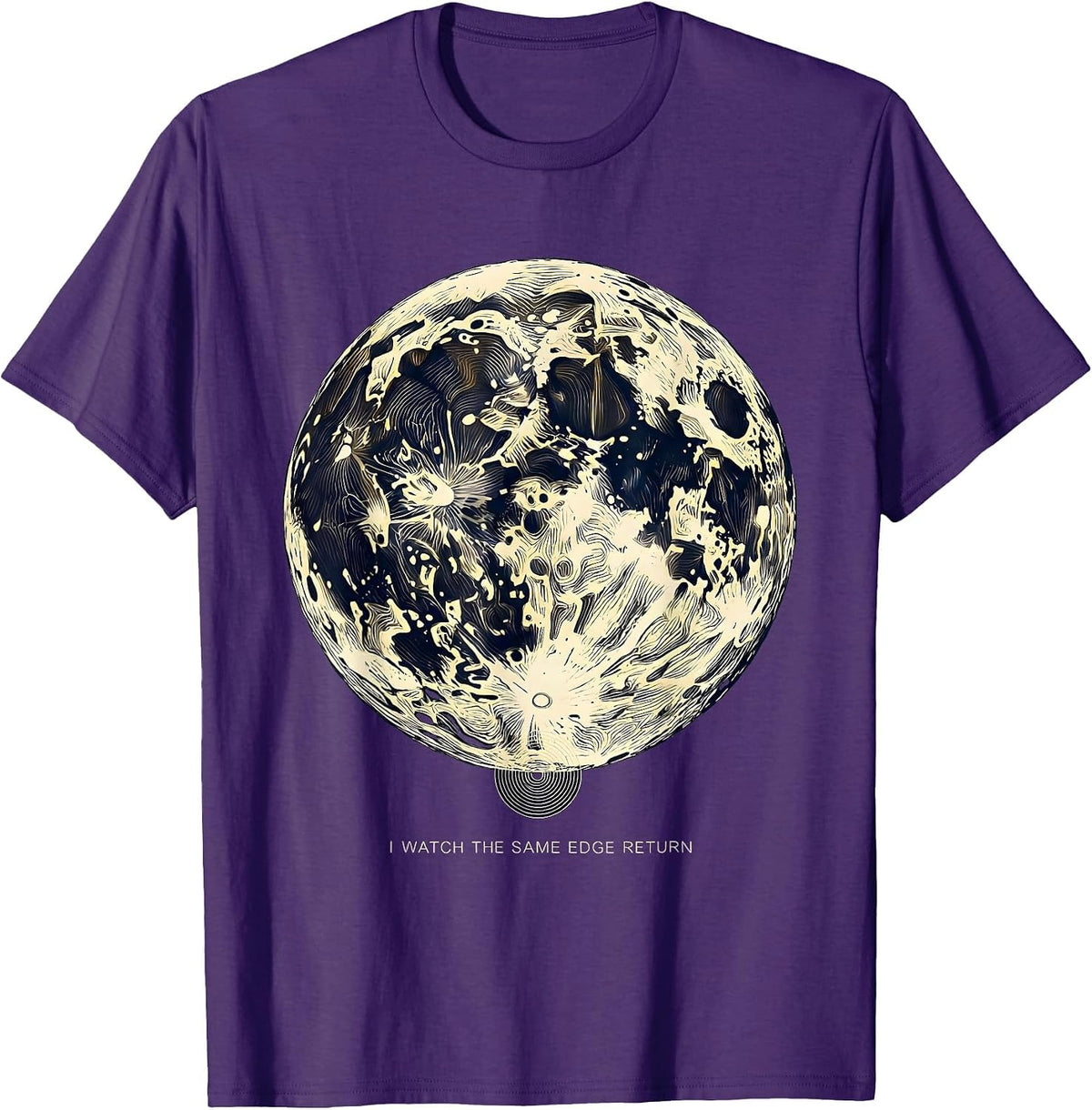 I Watch The Same Edge Return Topographic Contour Astronomy T-Shirt - Purple
