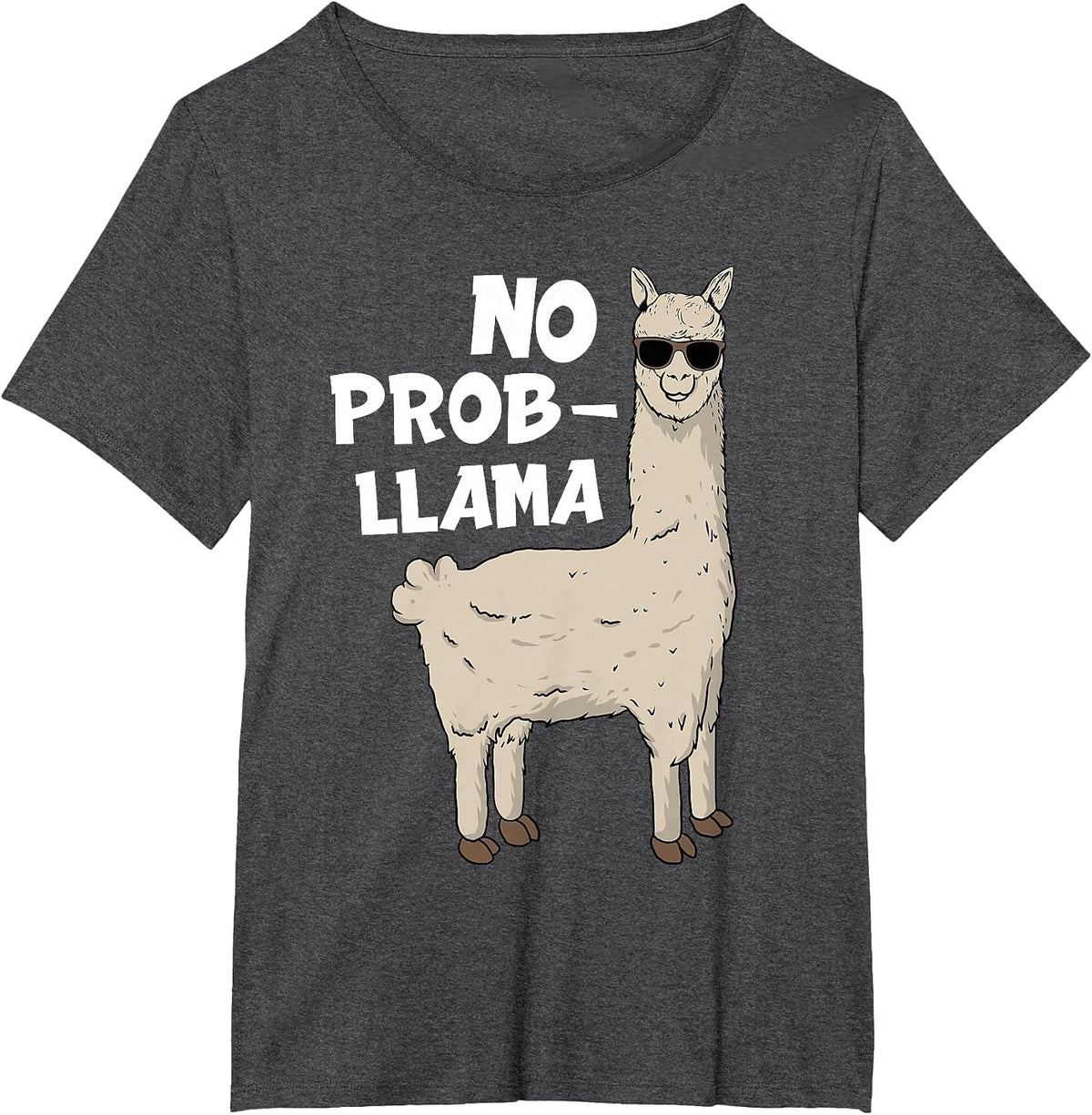 Funny Llama Design for Men Women Kids Llama Alpaca Animal T-Shirt - Dark Heather Grey