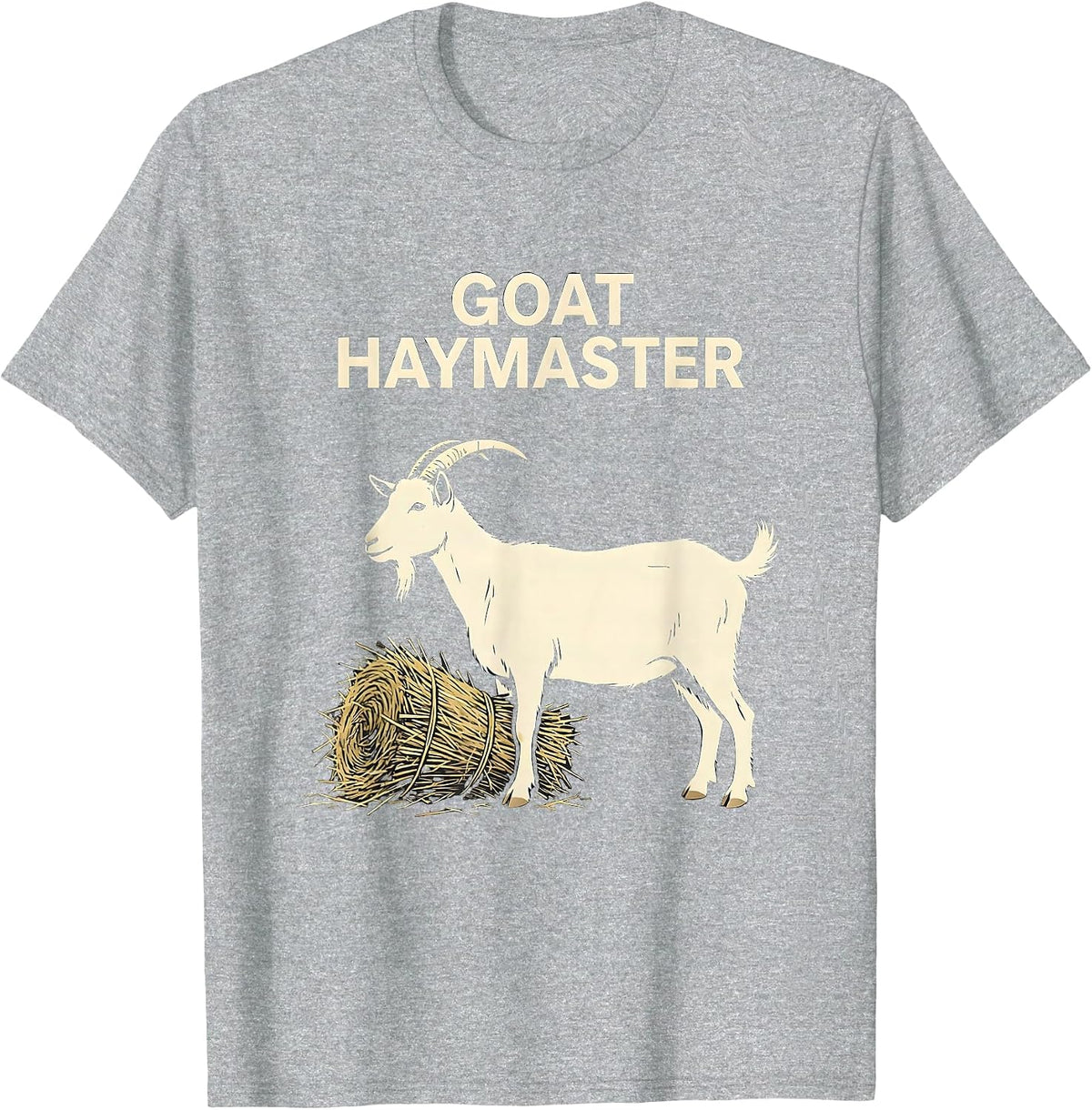 Men's Goat Haymaster Funny Goat Owner Farmer Humor T-Shirt - Heather Grey