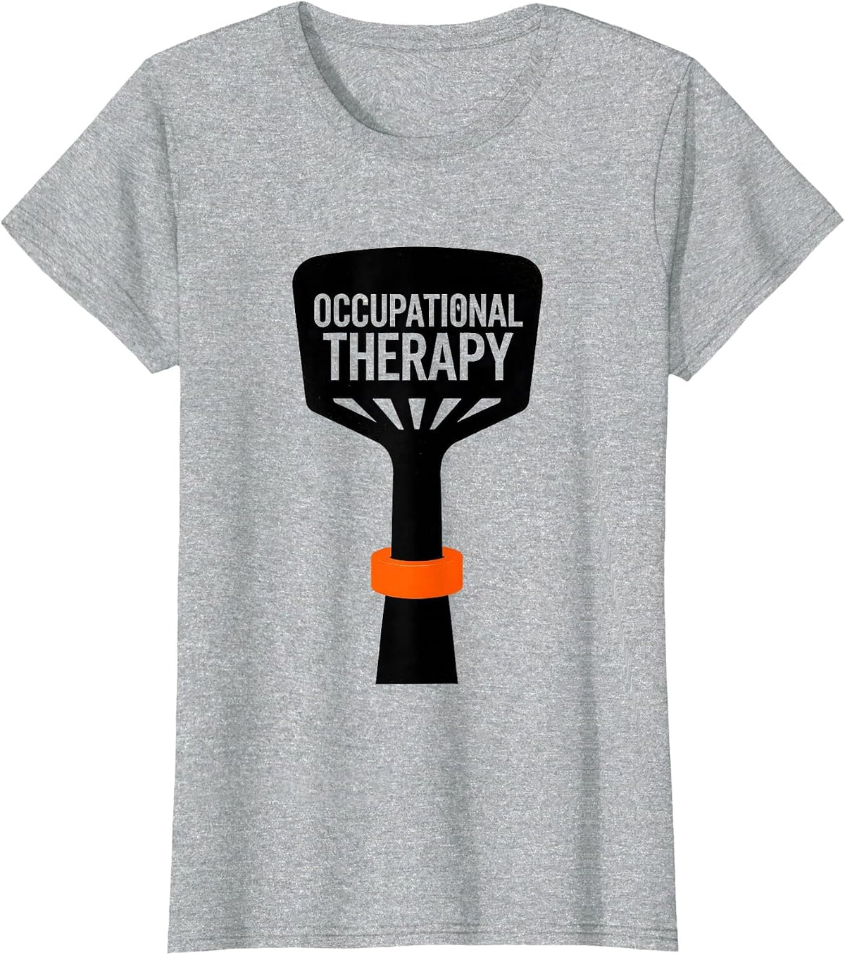 Occupational Therapy Stencil Graphic OT Therapist Work Wear T-Shirt - Heather Grey