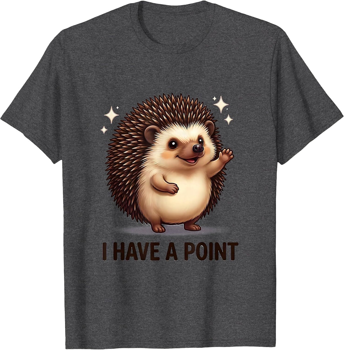 Men's I Have A Point Cute Kawaii Hedgehog Animal Humor Gift T-Shirt - Dark Heather Grey