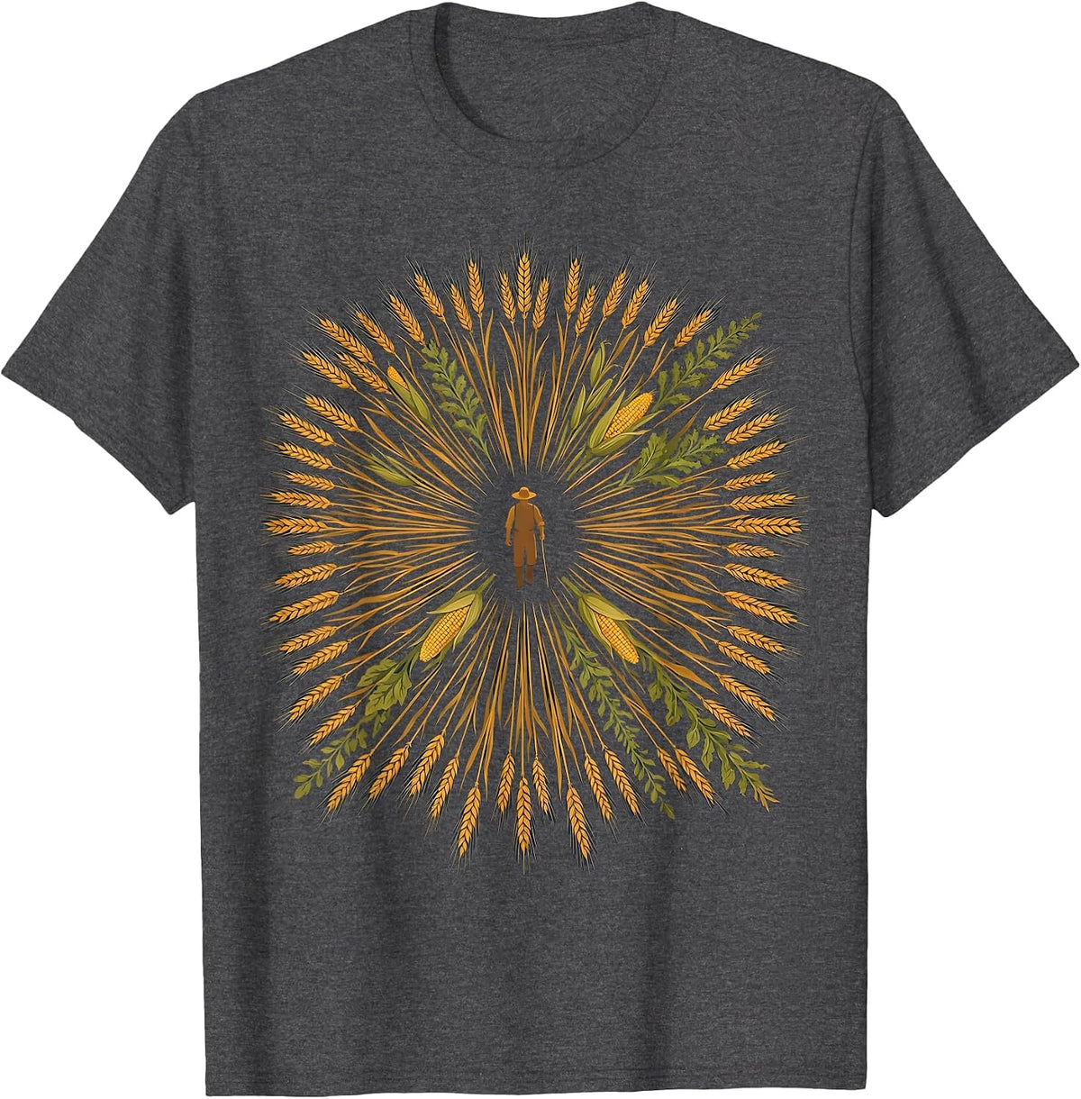 Men's Have The Day You Deserve Farmer Crops Illustration T-Shirt - Dark Heather Grey