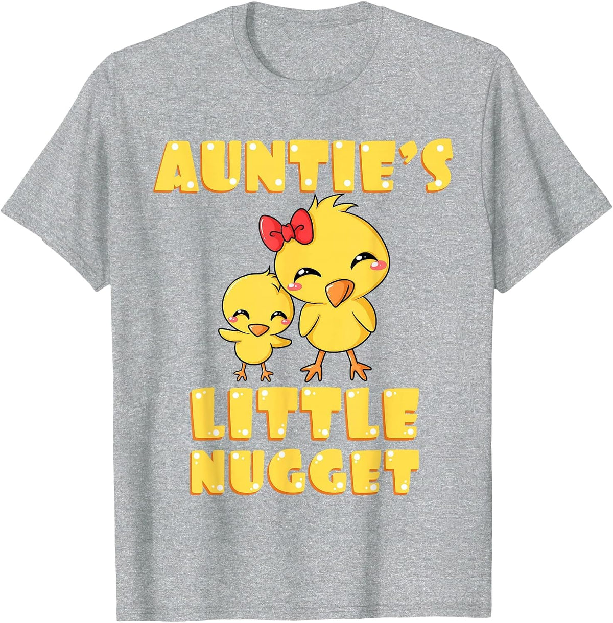 Auntie's Little Nugget Chicken Lover Tita Tia Nuggies Auntie T-Shirt - Heather Grey