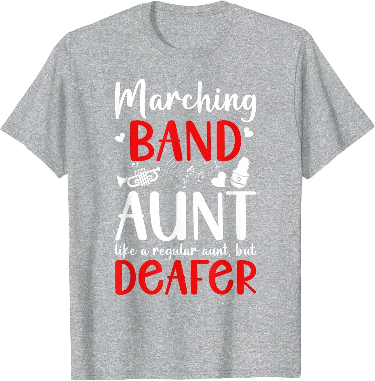 Marching Band Aunt Definition Marching Band Auntie T-Shirt - Heather Grey