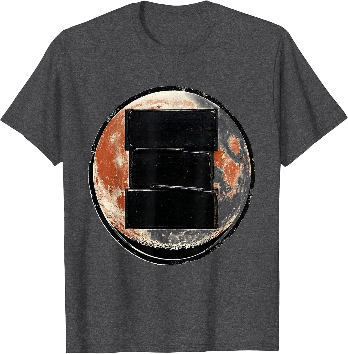 Lunar Horizon Astronomy Enthusiast Boho Chic T-Shirt - Dark Heather Grey