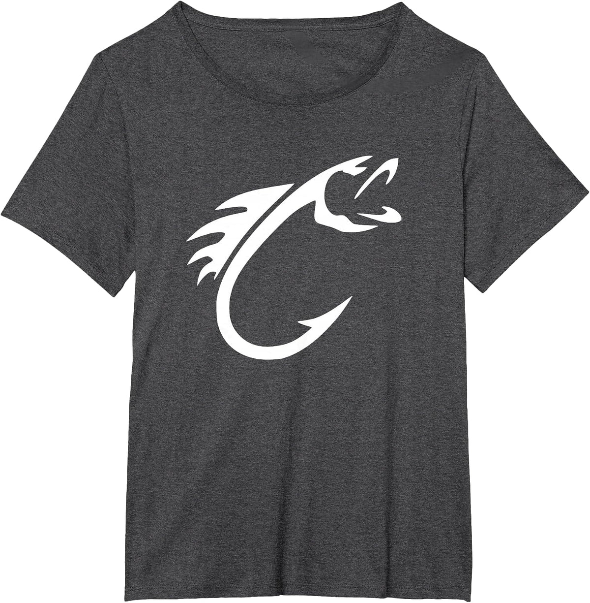 Fish Hook - Reel Life Fishing T-Shirt - Dark Heather Grey