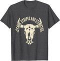 Men's Stars Stripes and Stilettos Patriotic Design T-Shirt - Dark Heather Grey