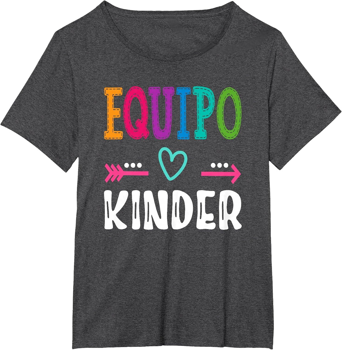 Equipo Kinder Espanol Spanish Teacher Team T-Shirt - Dark Heather Grey