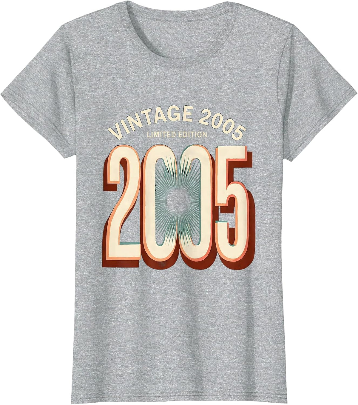 Women's Vintage 2005 Limited Edition 20th Birthday 20 Year Old Gifts T-Shirt - Heather Grey