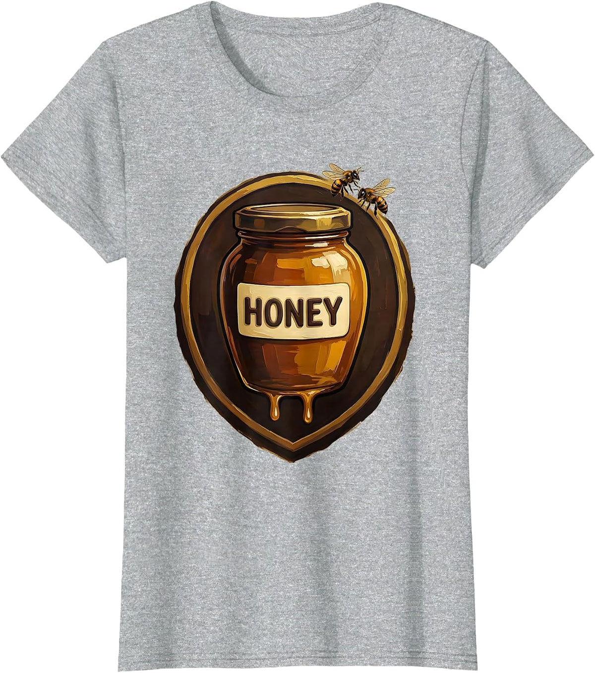 Honey Cute Honey Jar Bee Halloween Costume Matching T-Shirt - Heather Grey