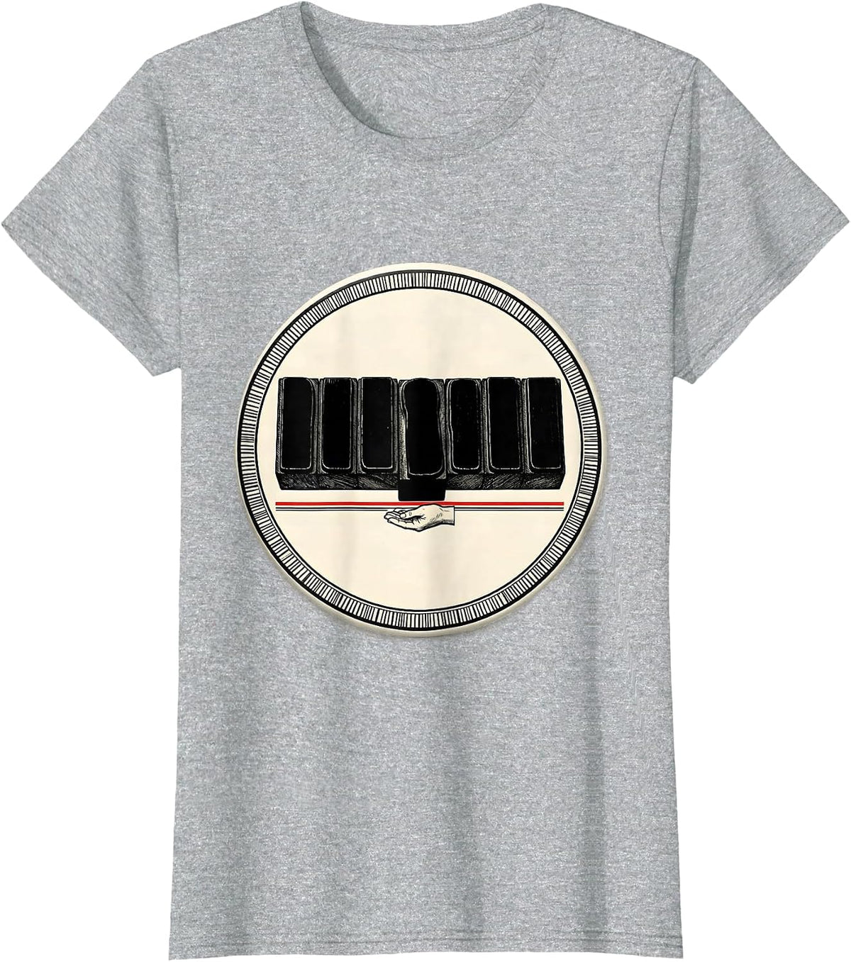 Women's Abstract Dyslexia Awareness Badge T-Shirt - Heather Grey