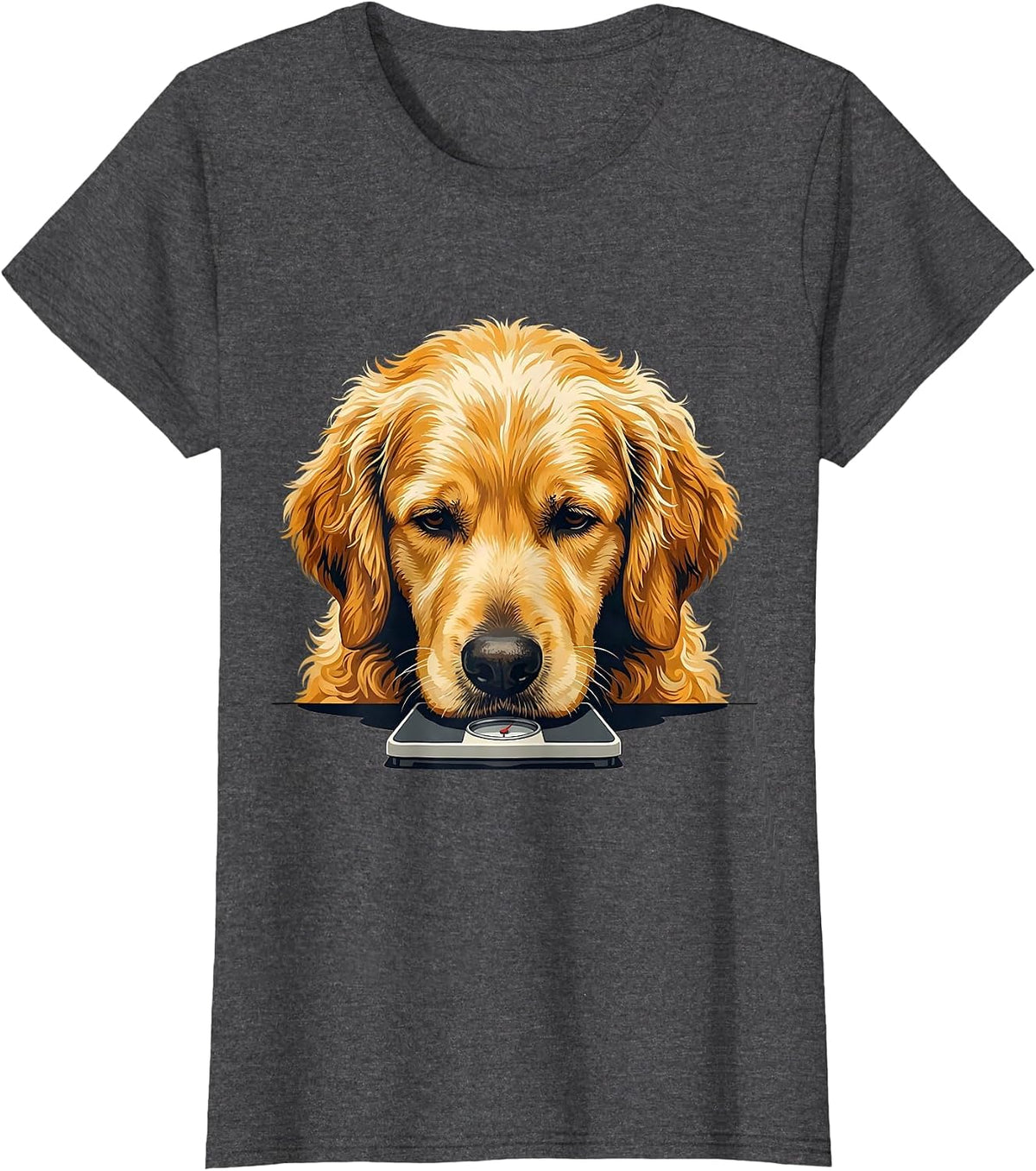 Women's Goldendoodle Head-on Calm Doodle Owner Humor T-Shirt - Dark Heather Grey