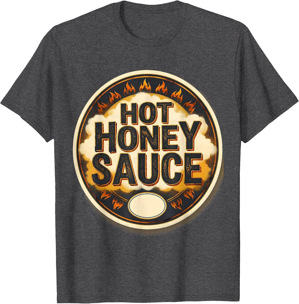 Men's Hot Honey Sauce Halloween Condiment Group Costume Humor T-Shirt - Dark Heather Grey