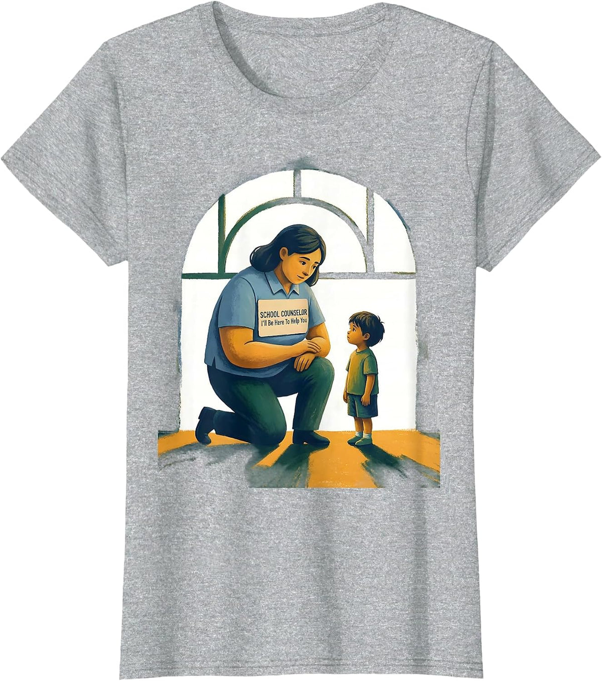 School Counselor I’ll Be Here To Help You Funny T-Shirt - Heather Grey