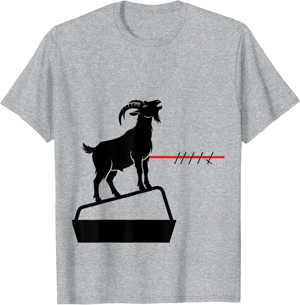 Men's Goat Farmer Humor Graphic Goat Lover Gift T-Shirt - Heather Grey